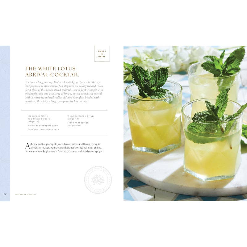 Floral-infused drinks from White Lotus cocktail guide