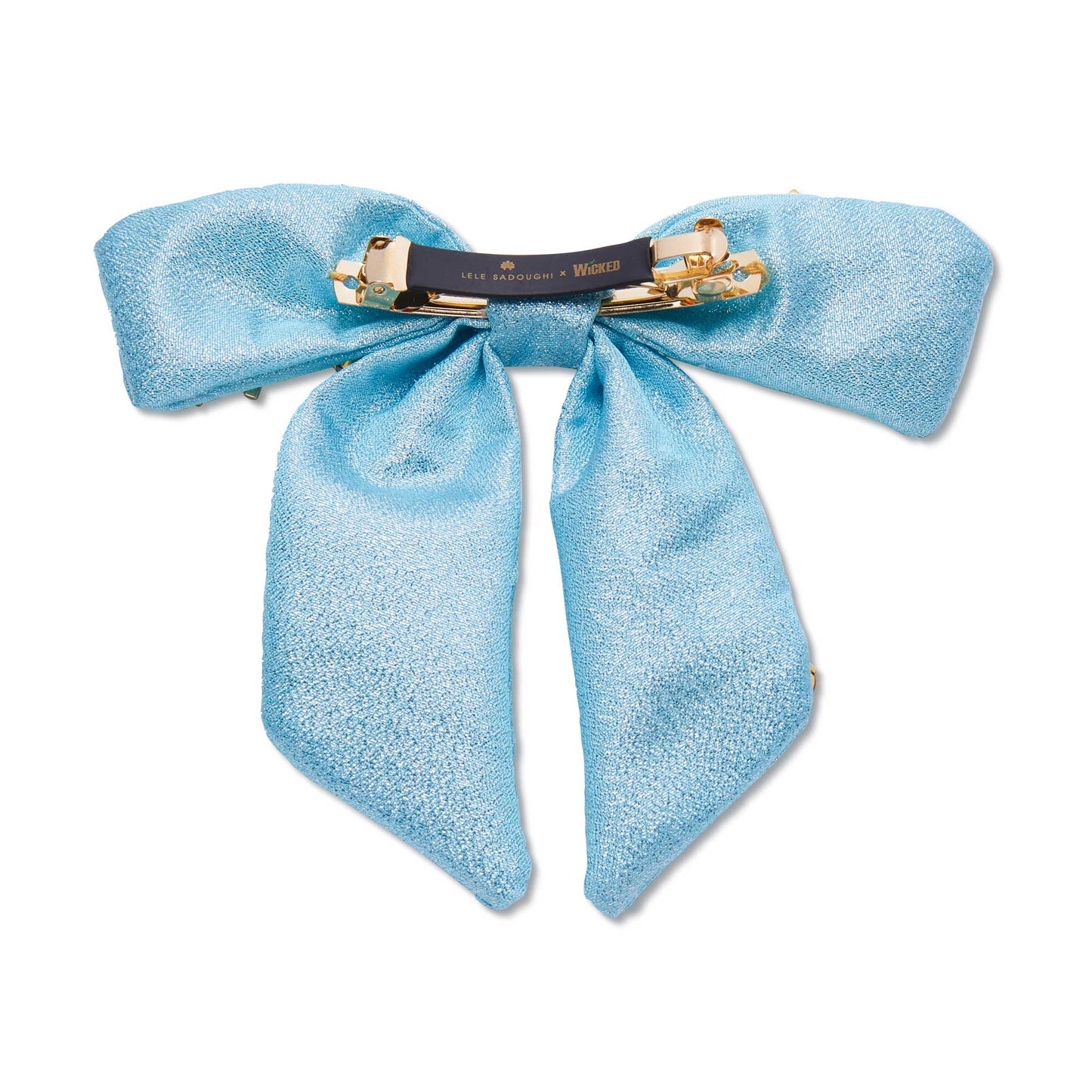 “Wicked x Lele Sadoughi” 💙BUBBLE BLUE LELE SADOUGHI X WICKED CRYSTAL WAND BOW BARRETTE