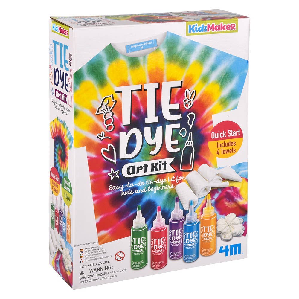 Beginner-friendly colorful tie-dye set for young makers