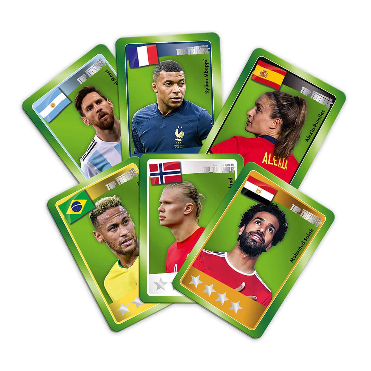 Top Trumps Match World Football Stars, soccer game with 15 football heroes, fast-paced, strategy fun.