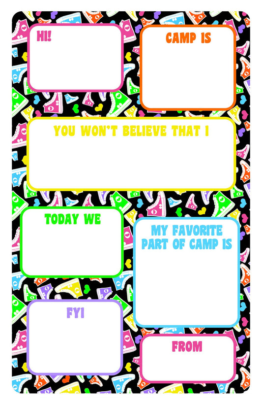 “Kickin It” 👟 Sleepaway Camp Fill-In Notepad by Namedrops