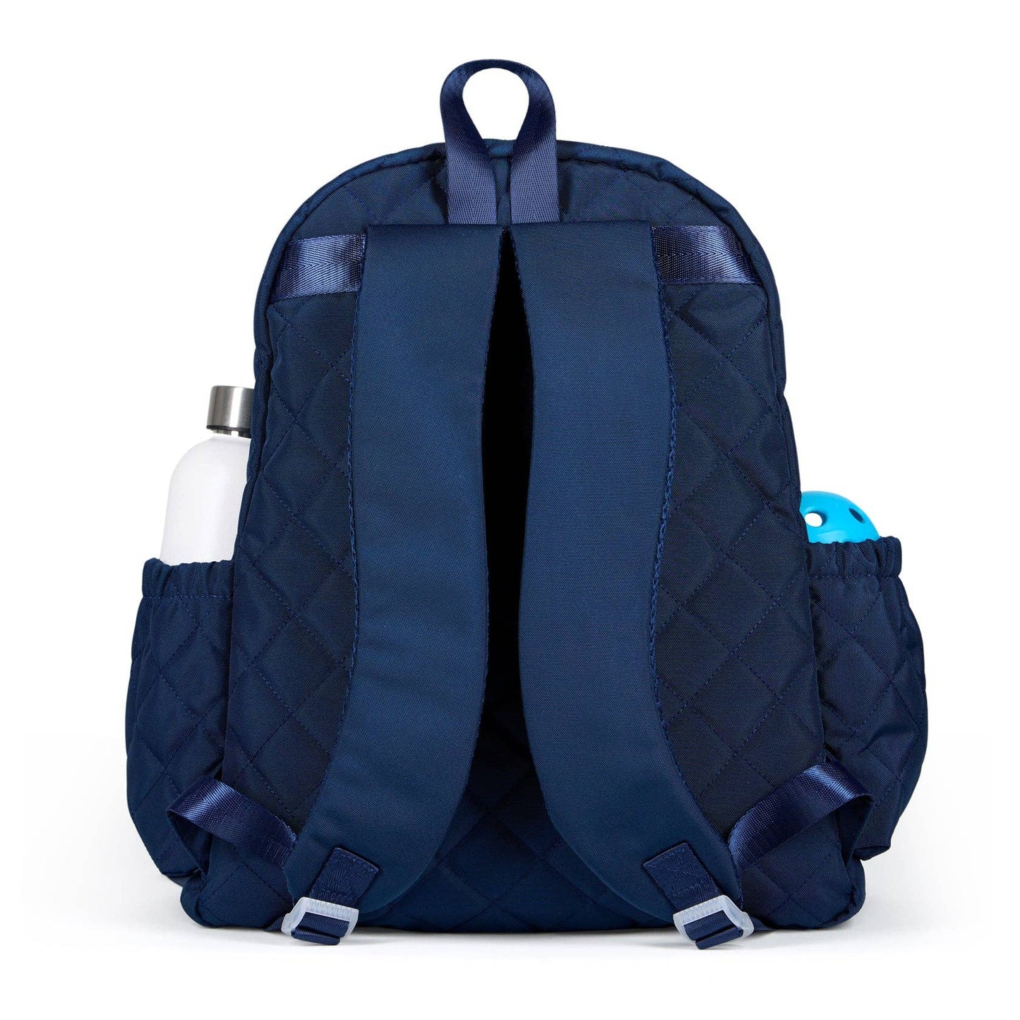 “Carpe Dinkum!” 🥒 Pickleball Time Backpack: Quilted Navy White
