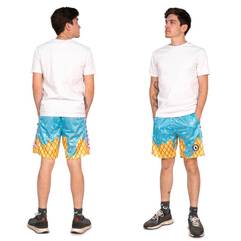"Scoop There It Is" π₯ Boys Blue Lacrosse Mesh Shorts by Flow Society