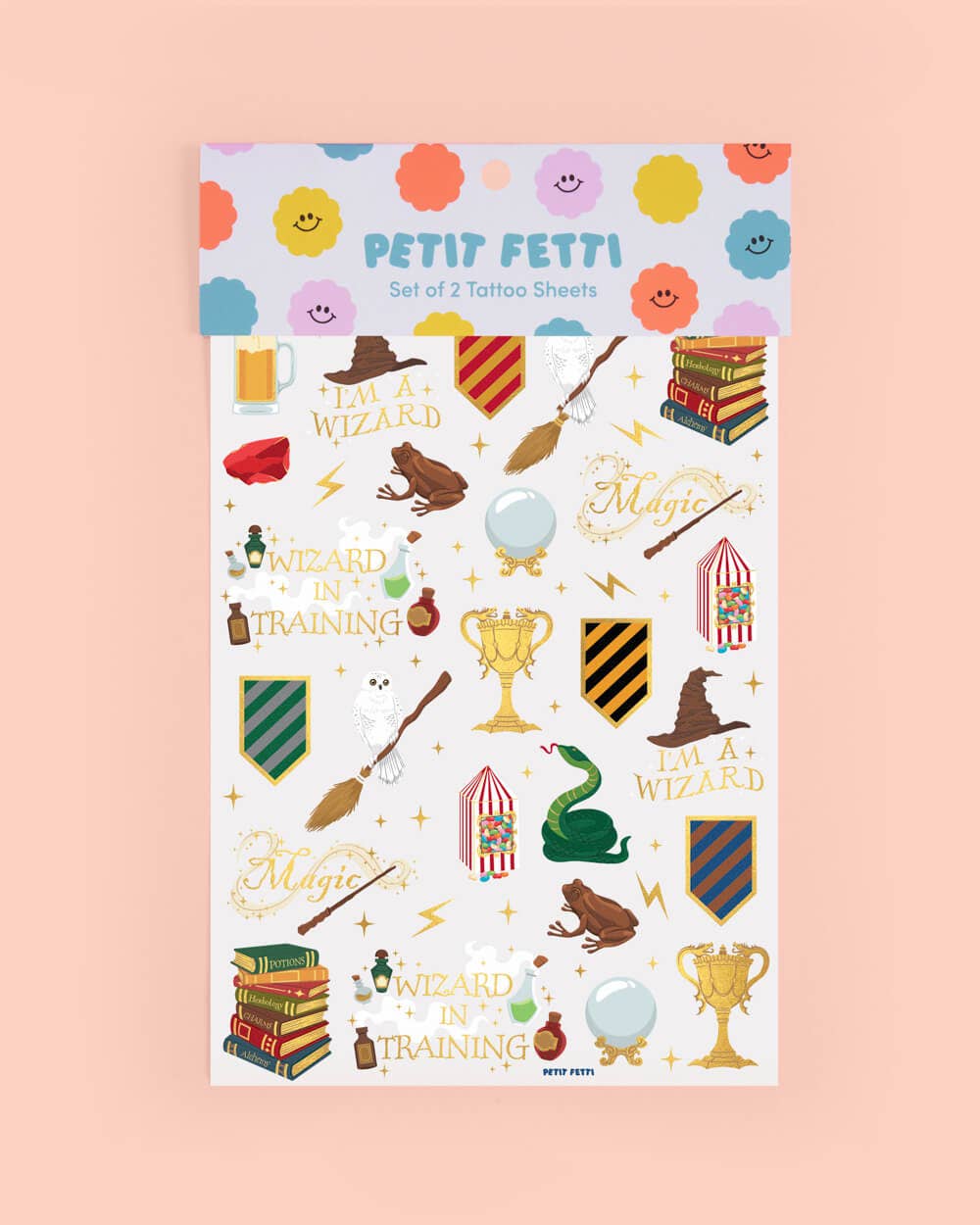 Wizard in Training Tats - 60 foil temporary tattoos
