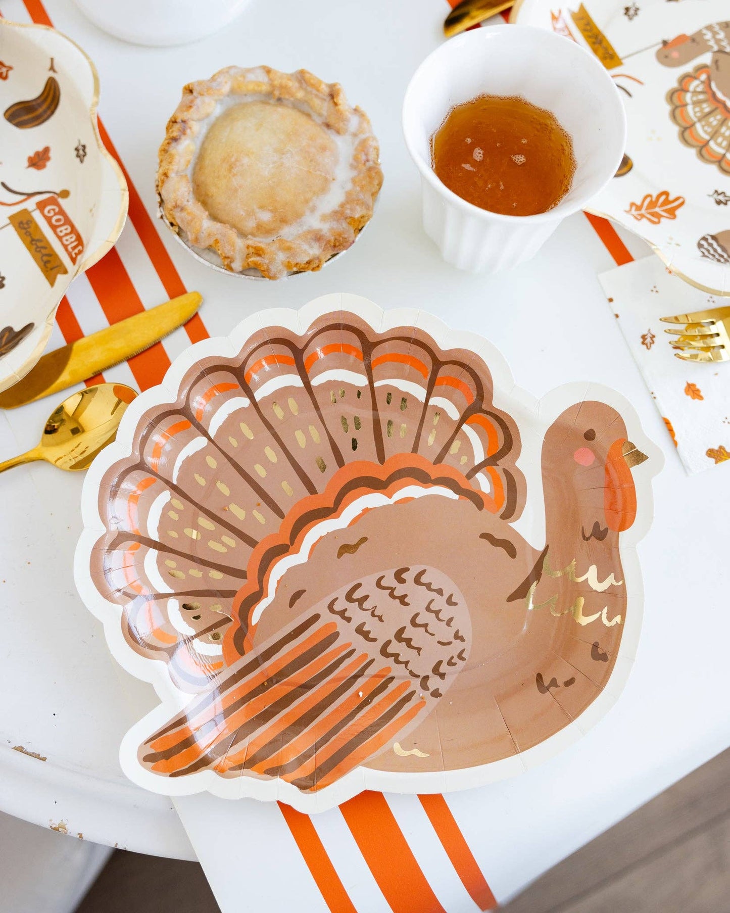 “Talk Turkey” 🦃 Thanksgiving Shaped Plates