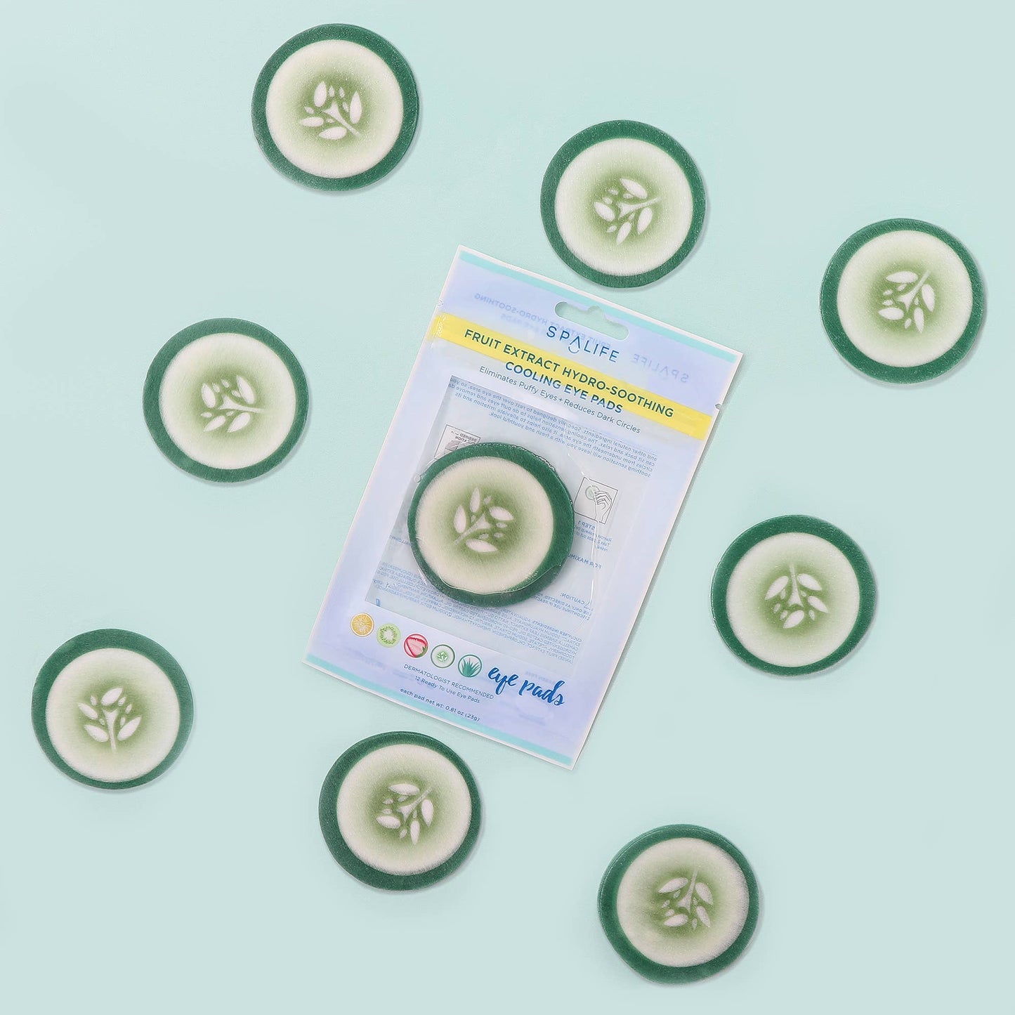 Cucumber-Infused Eye Pads for Hydration, Puffiness, and Dark Circles, Soothing and Refreshing Treatment for a Youthful, Radiant Look
