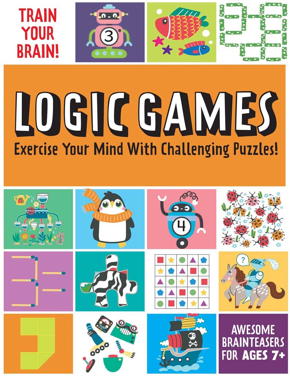 Train Your Brain Logic Games book cover