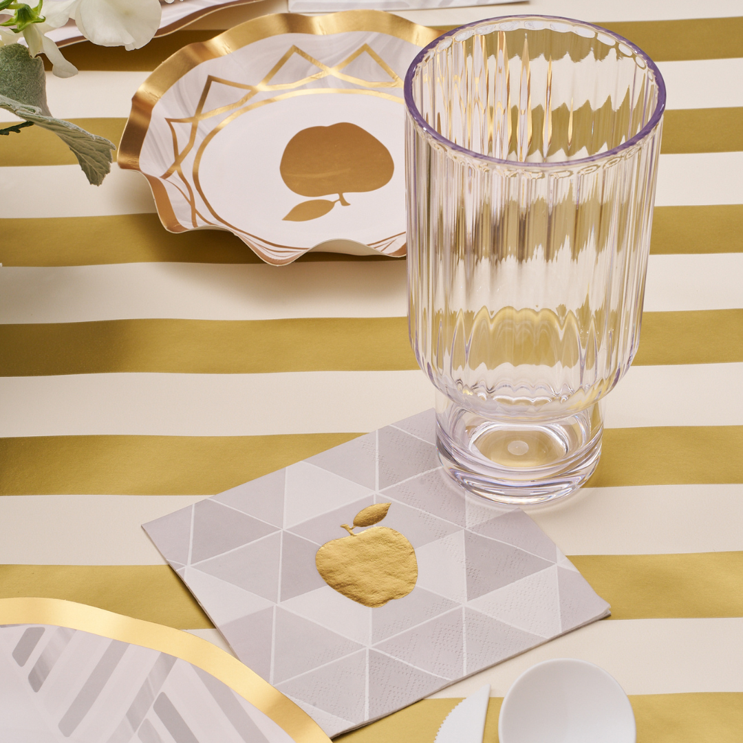 20-pack decorative cocktail napkins with gold foil