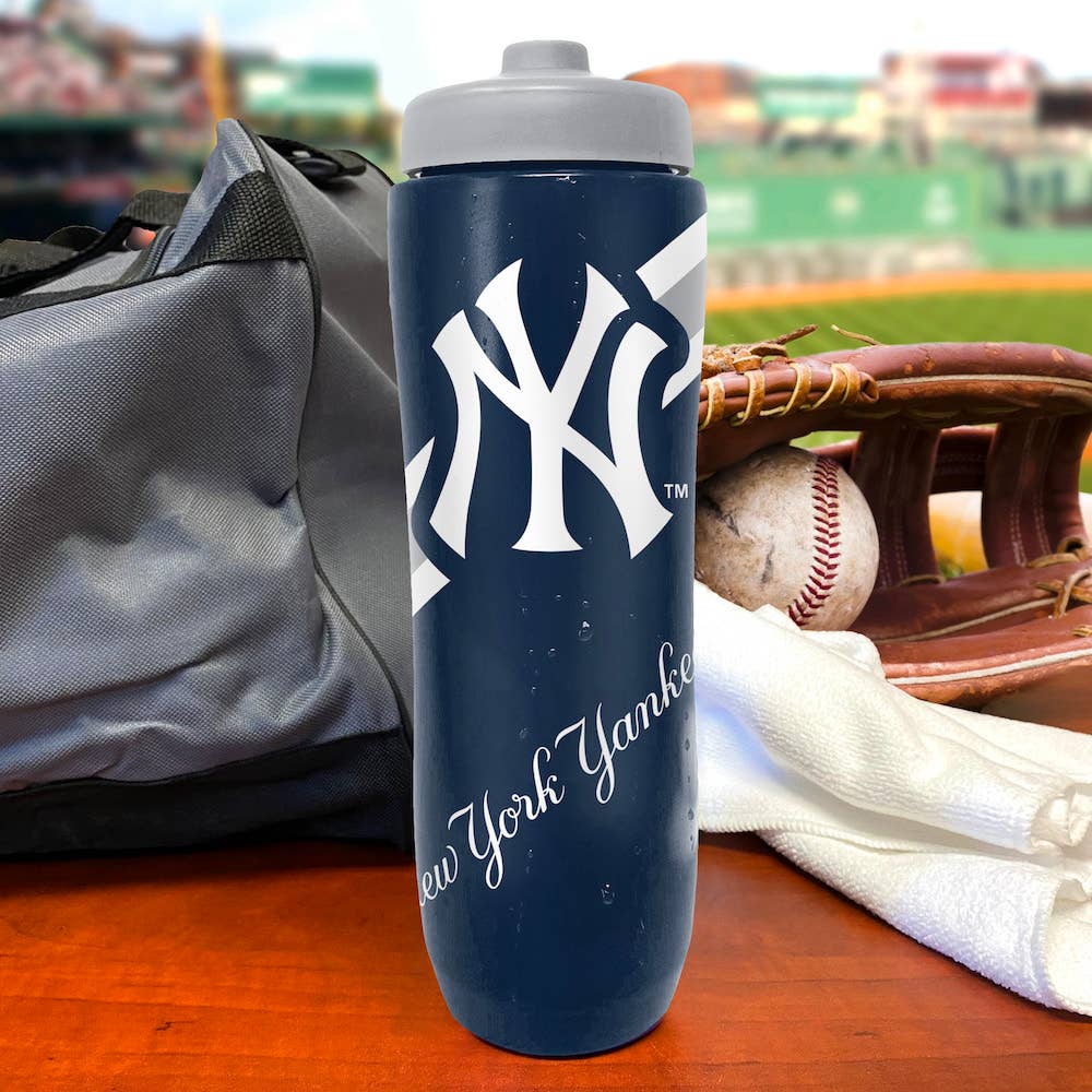 “Sip Happens” 💙 New York Yankees Squeezy Water Bottle