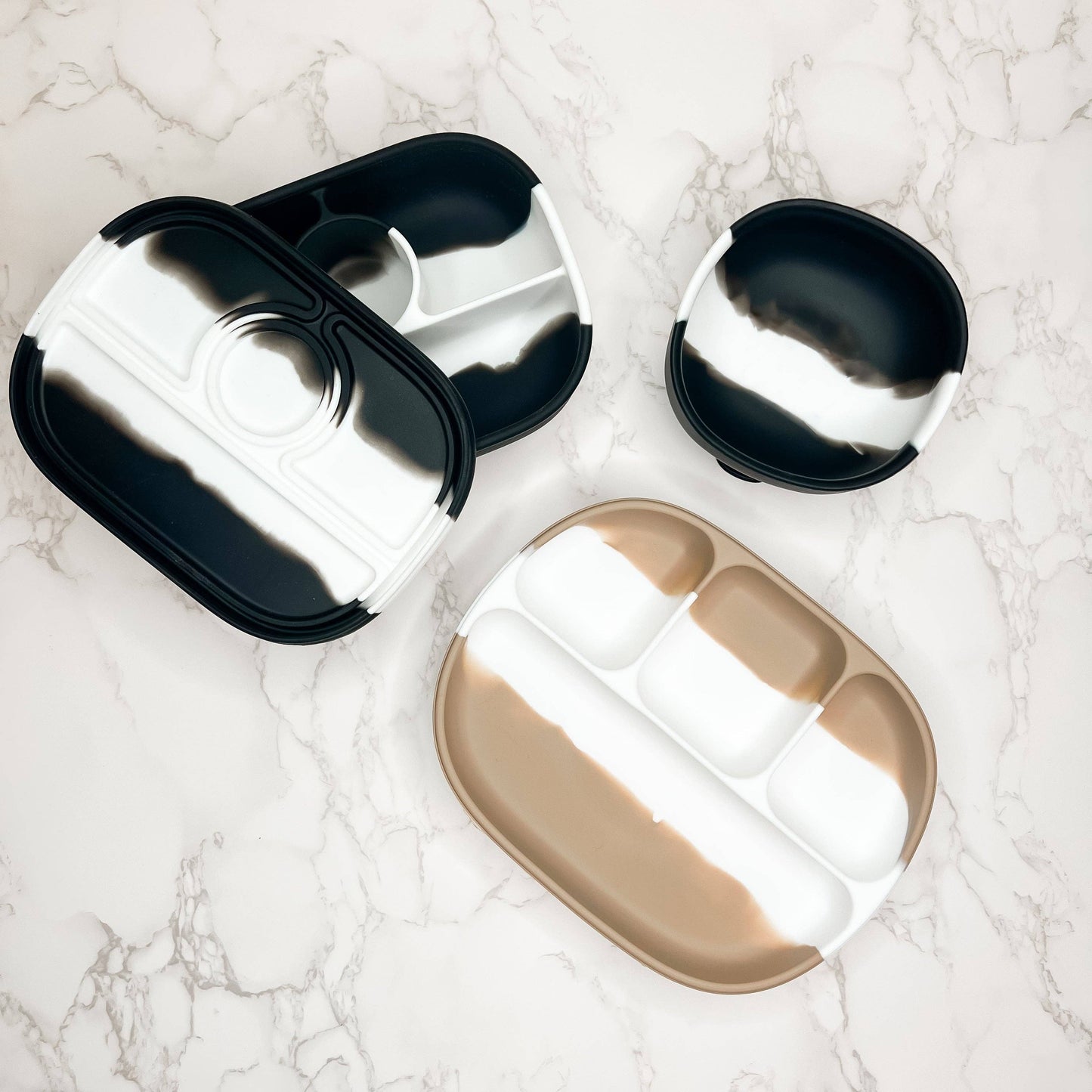 “Dip Plated” 🍽️ Dip Dye 4 Section Suction Plate