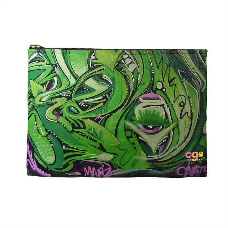 Off the Grid βοΈ Monogrammed Personalized Paisley Graffiti Pencil and Makeup Case