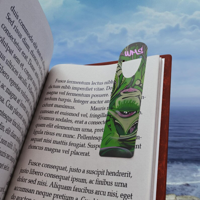 Off the Grid βοΈ Monogrammed Personalized Paisley Graffiti Bookmark