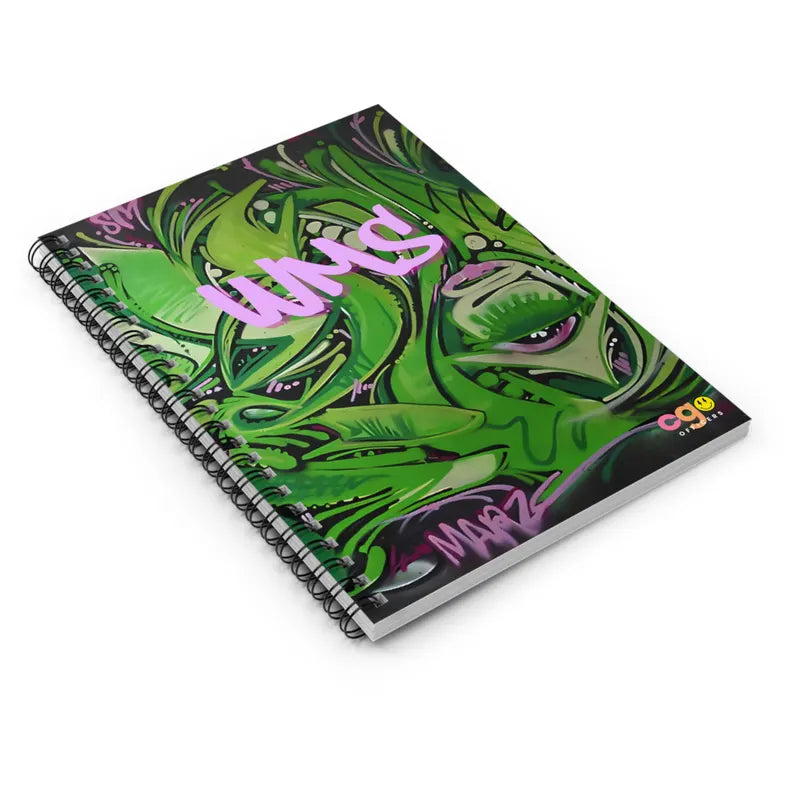 Off the Grid โ๏ธ Monogrammed Personalized Paisley Graffiti Notebook