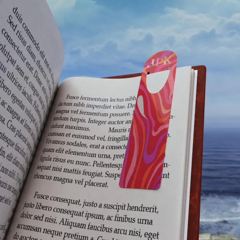 Maison Monogram πΈ Pink Custom Personalized Bookmark