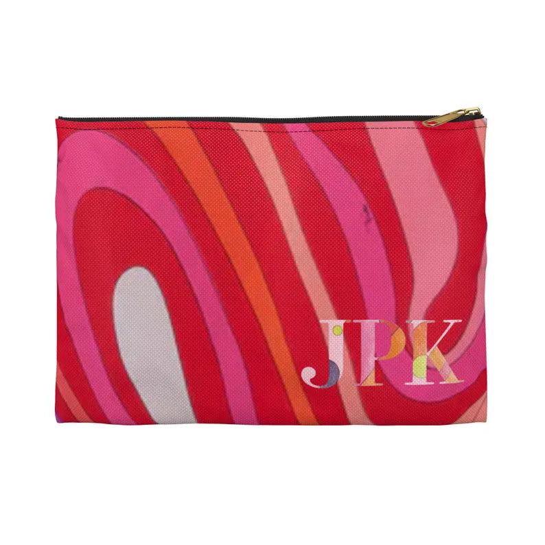 Maison Monogram πΈ Pink Custom Personalized Pencil and Makeup Case