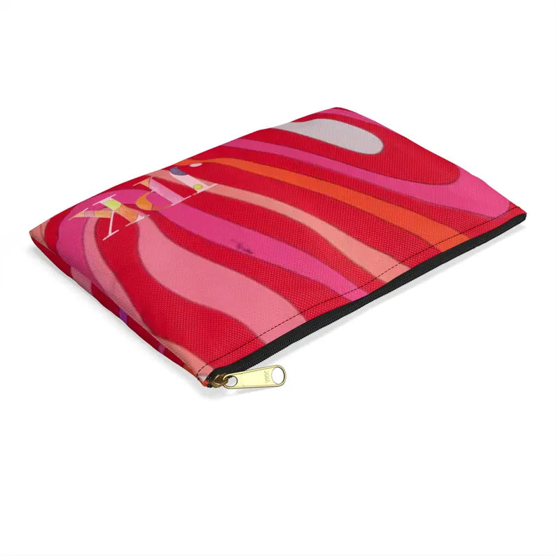 Maison Monogram πΈ Pink Custom Personalized Pencil and Makeup Case