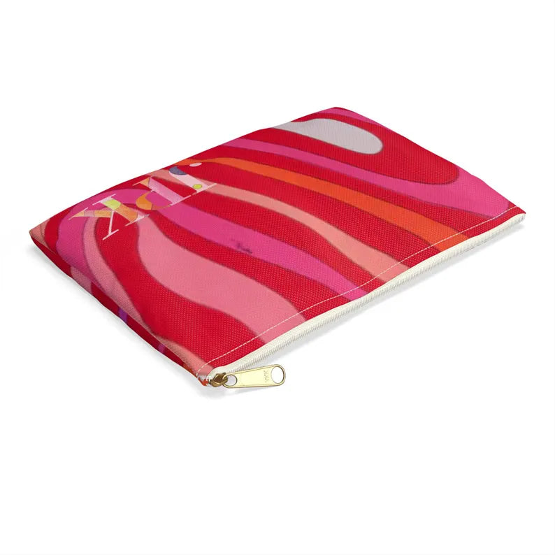 Maison Monogram πΈ Pink Custom Personalized Pencil and Makeup Case
