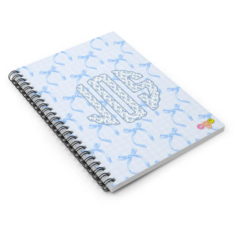 La Petit Bleu π Personalized Coquette Monogram Notebook