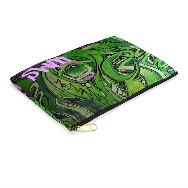 Off the Grid βοΈ Monogrammed Personalized Paisley Graffiti Pencil and Makeup Case