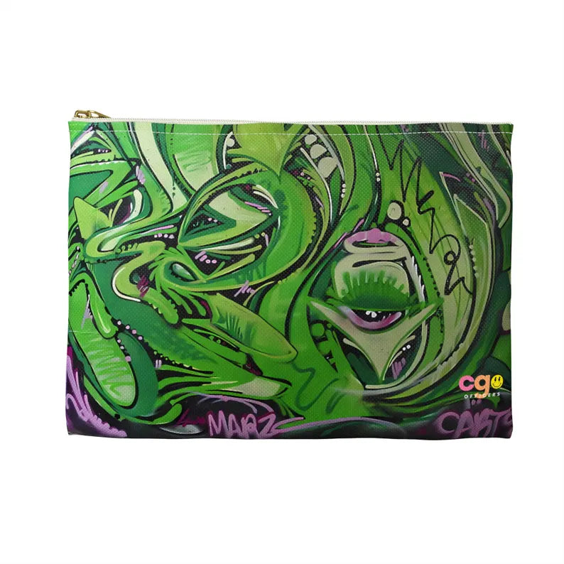Off the Grid βοΈ Monogrammed Personalized Paisley Graffiti Pencil and Makeup Case
