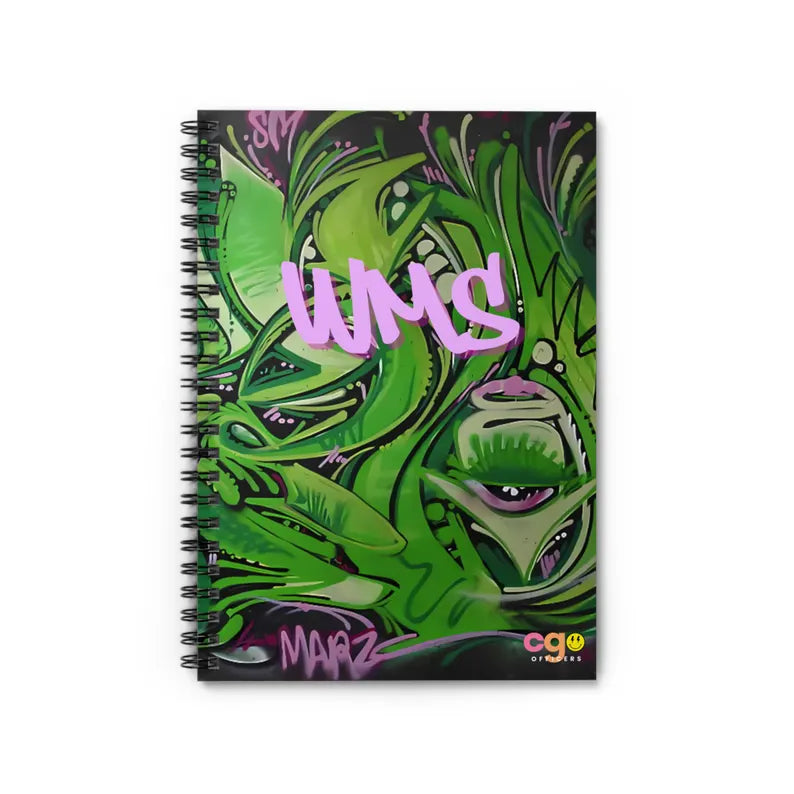 Off the Grid โ๏ธ Monogrammed Personalized Paisley Graffiti Notebook