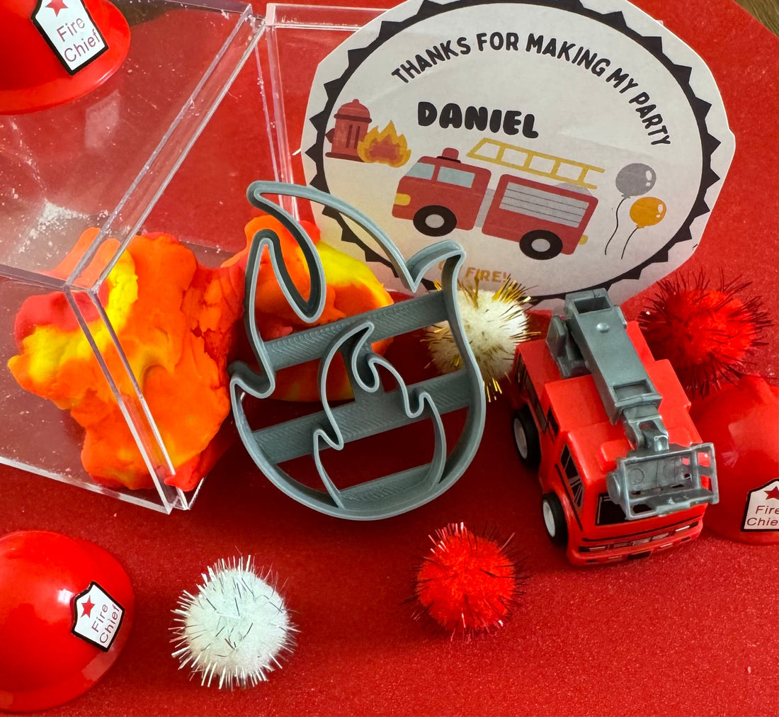 Fire truck birthday party favors