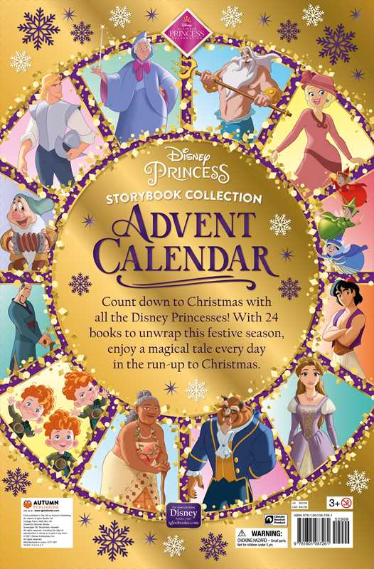 Kids holiday advent calendar with Disney Princess stories