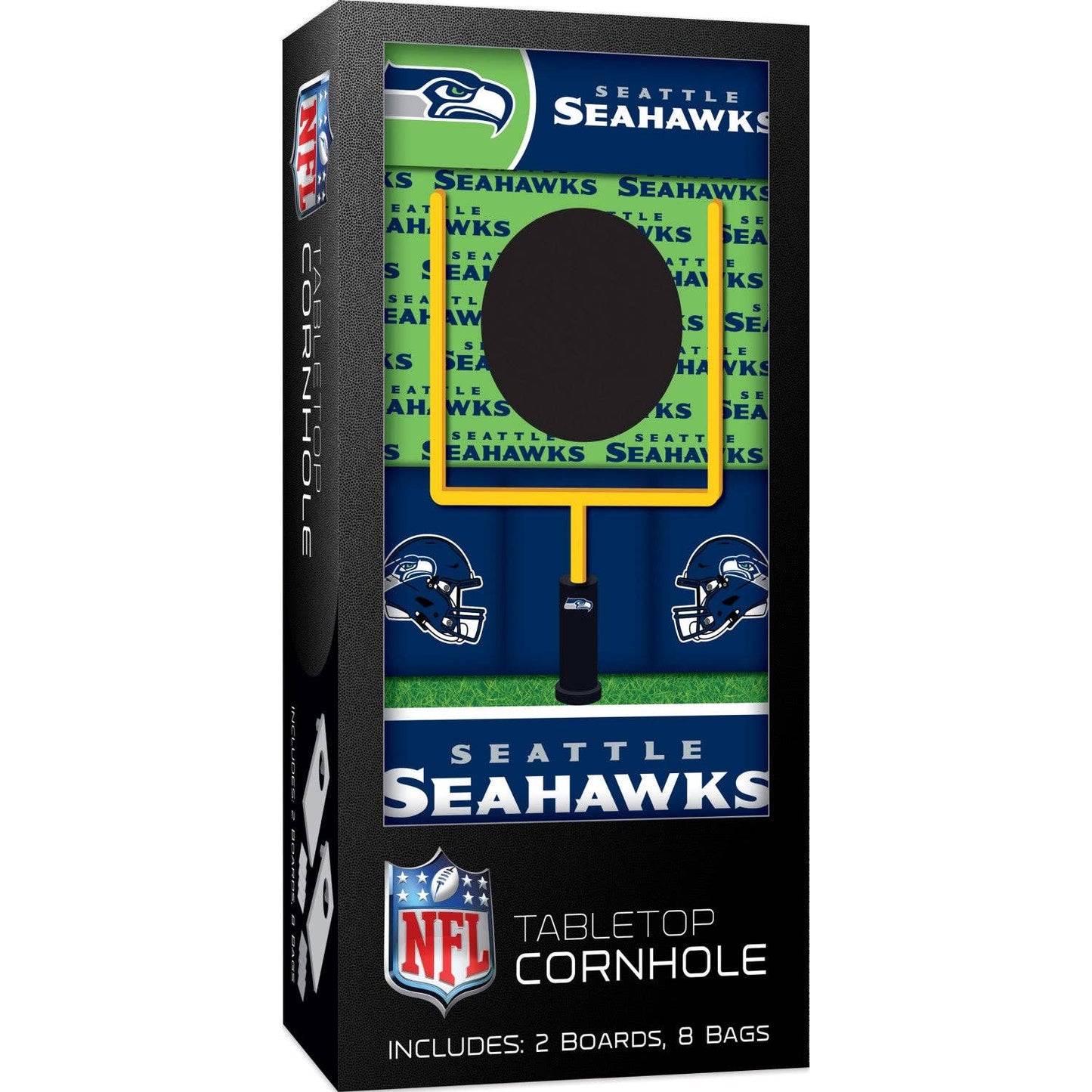 “Small Boards, Big Hawk Energy” 🏈 Seattle Seahawks Tabletop Cornhole Set by Masterpieces Puzzles