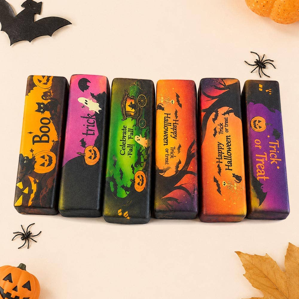 12PCS - Halloween Butter Stick Shape Squeeze Squishy Stress Relief Toy