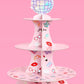 “Party Era” 💋 Cupcake Tower - 3 tiered display, dessert stand by xo, fetti
