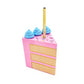 Set of 6 cake-shaped sippers, 13 oz, perfect for parties, birthdays, and fun gifts, BPA-free.