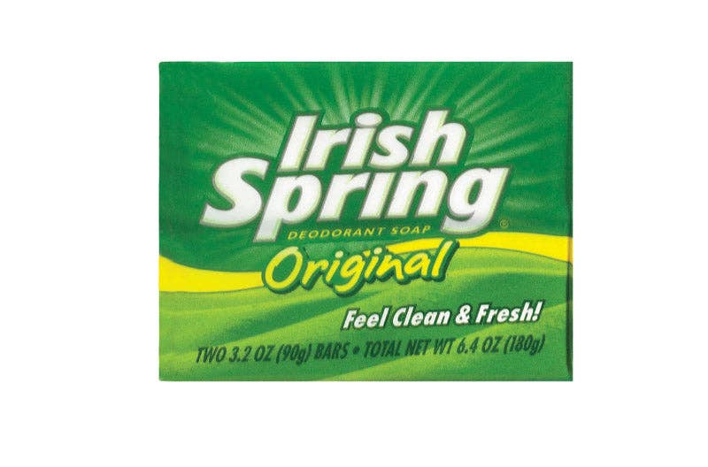 "Fresh Off the Trail" 🧼 Irish Spring Original Scent Bar Soap (3.2oz)