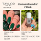 Custom Nail Polish: 2 Pack Long-wearing + Vegan + Non-toxic: 0224 Glossy Fuschia / 1424 Royal Blue Gloss with Hint of Shimmer