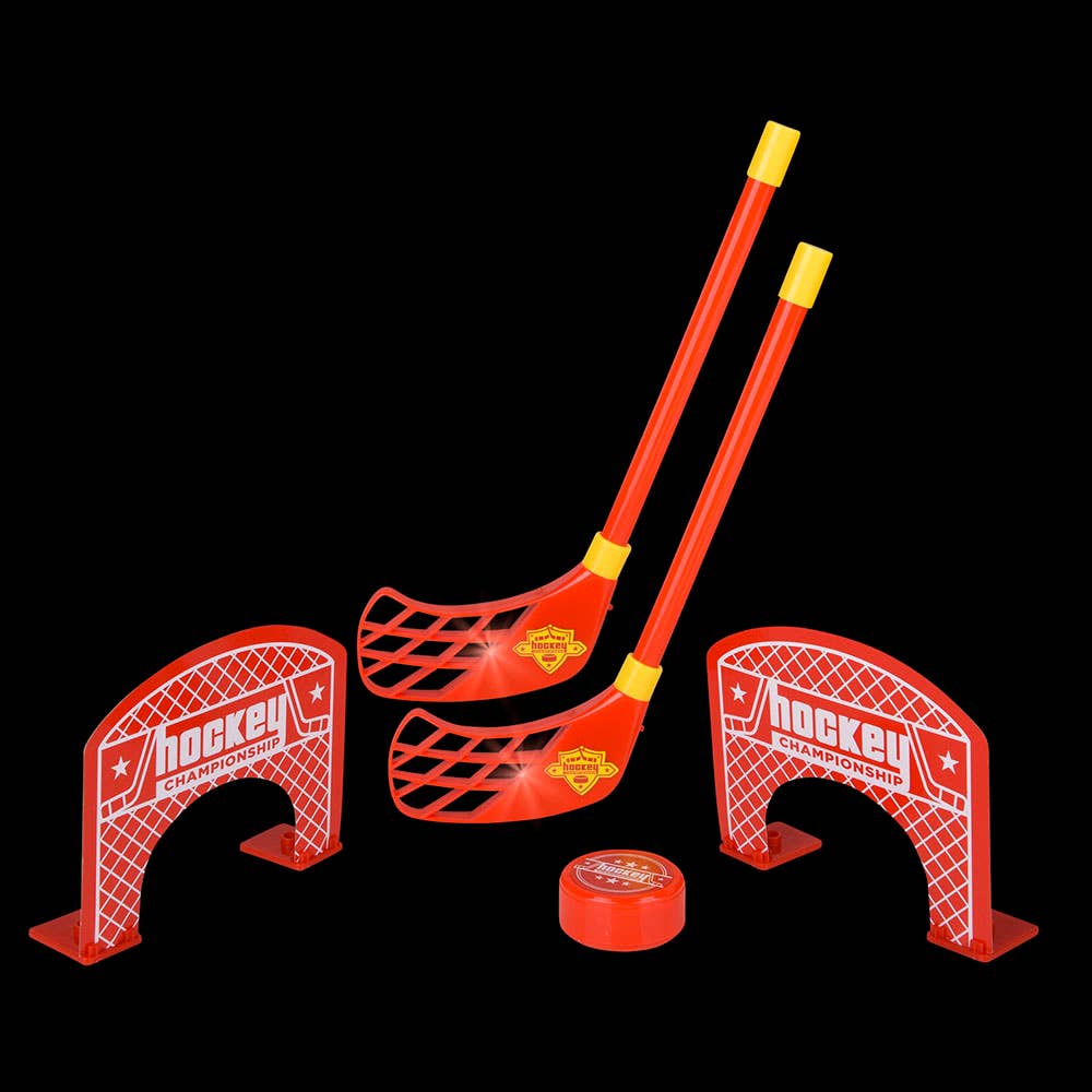 Mini light-up hockey set for kids and teens