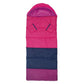 "Pack & Snooze" 🎒 Mimish Sleep-N-Pack Sleeping Bag — Raspberry Sorbet, Navy & Winterberry (Big Kid)