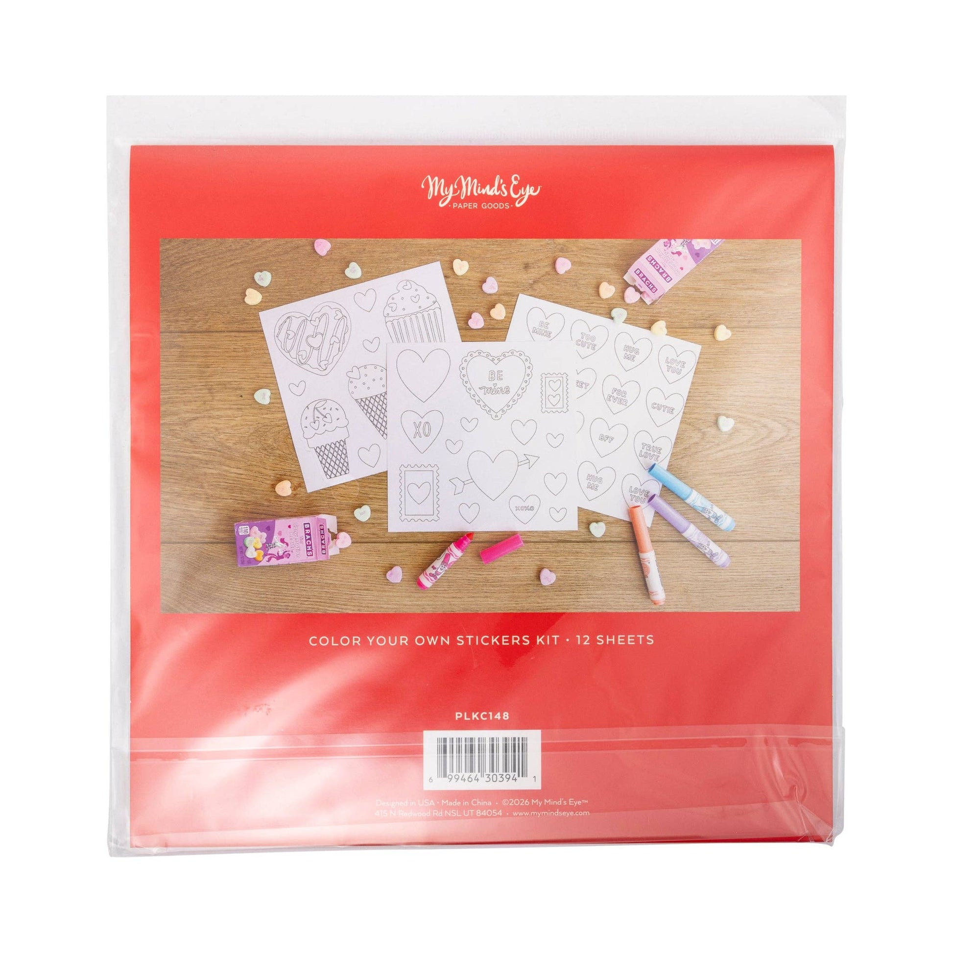 Color your own sticker craft activity for children