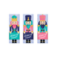Nutcracker Gift Set by Makeup Eraser, featuring three colorful nutcracker-themed packaging designs. Includes reusable pink and teal makeup remover cloths with a soft, plush texture. Perfect for the holiday season, skincare gifts, or sustainable beauty enthusiasts.