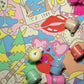 Pop art paint kit with numbered acrylic paints