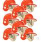 Set of 8 Baseball Helmet Paper Plates, 10" x 8.5", perfect for game day parties. Helmet-shaped design with gold foil accents adds a fun and playful touch for serving snacks, burgers, and more. Ideal for sports-themed events and baseball parties.