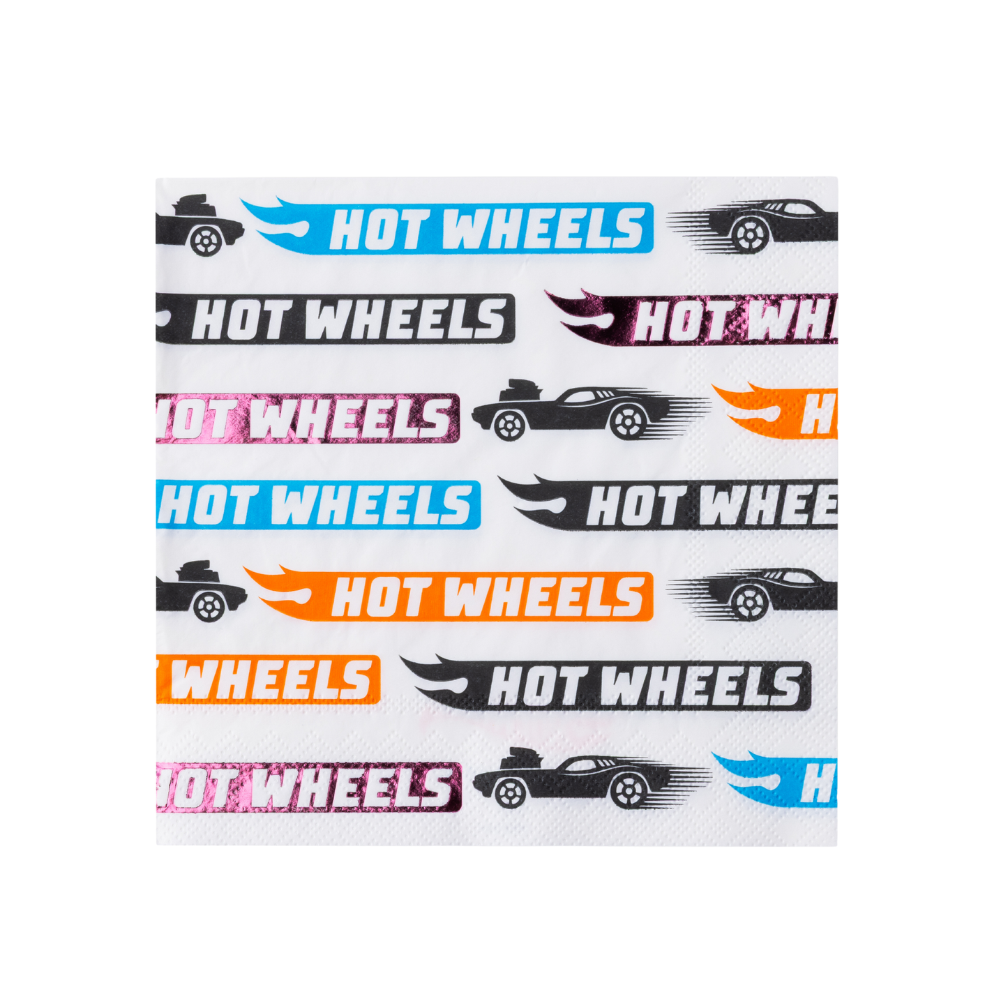 "Clean Finish" 🏁 Hot Wheels™ Race Car Lunch Napkins (20 ct) by Bonjour Fête