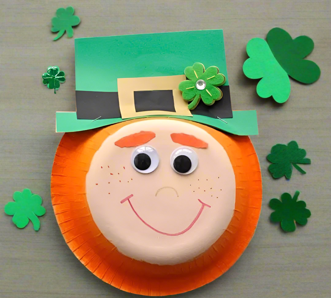 Plate of Luck paper plate shamrock craft kit