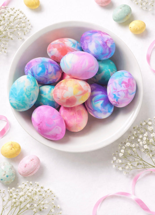 “Eggsplosion of Color” Marbled Easter Eggs 🥚🎨 Easy Easter Classroom Craft Kit by CGO