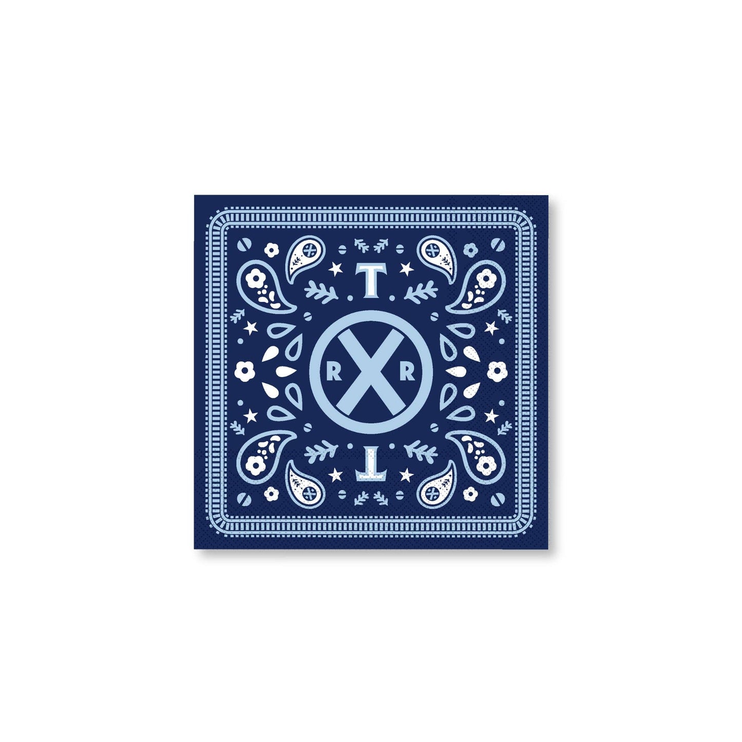 Thomas & Friends™ blue bandana napkins, 24 pack, 3-ply, eco-friendly, FSC certified, licensed party napkins