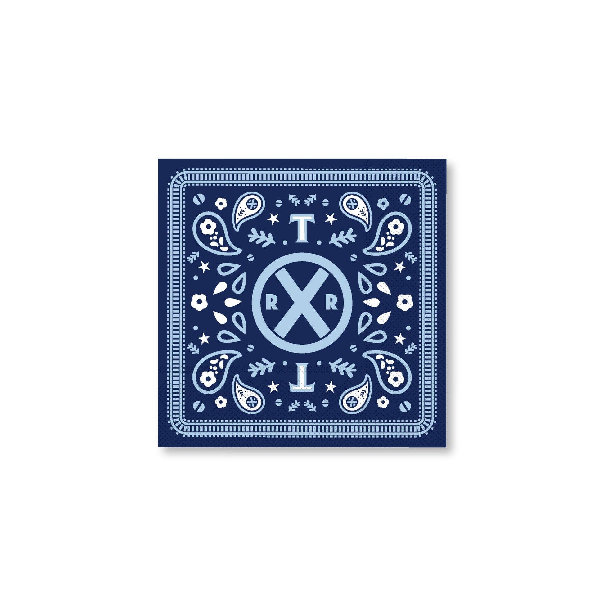 Thomas & Friends™ blue bandana napkins, 24 pack, 3-ply, eco-friendly, FSC certified, licensed party napkins