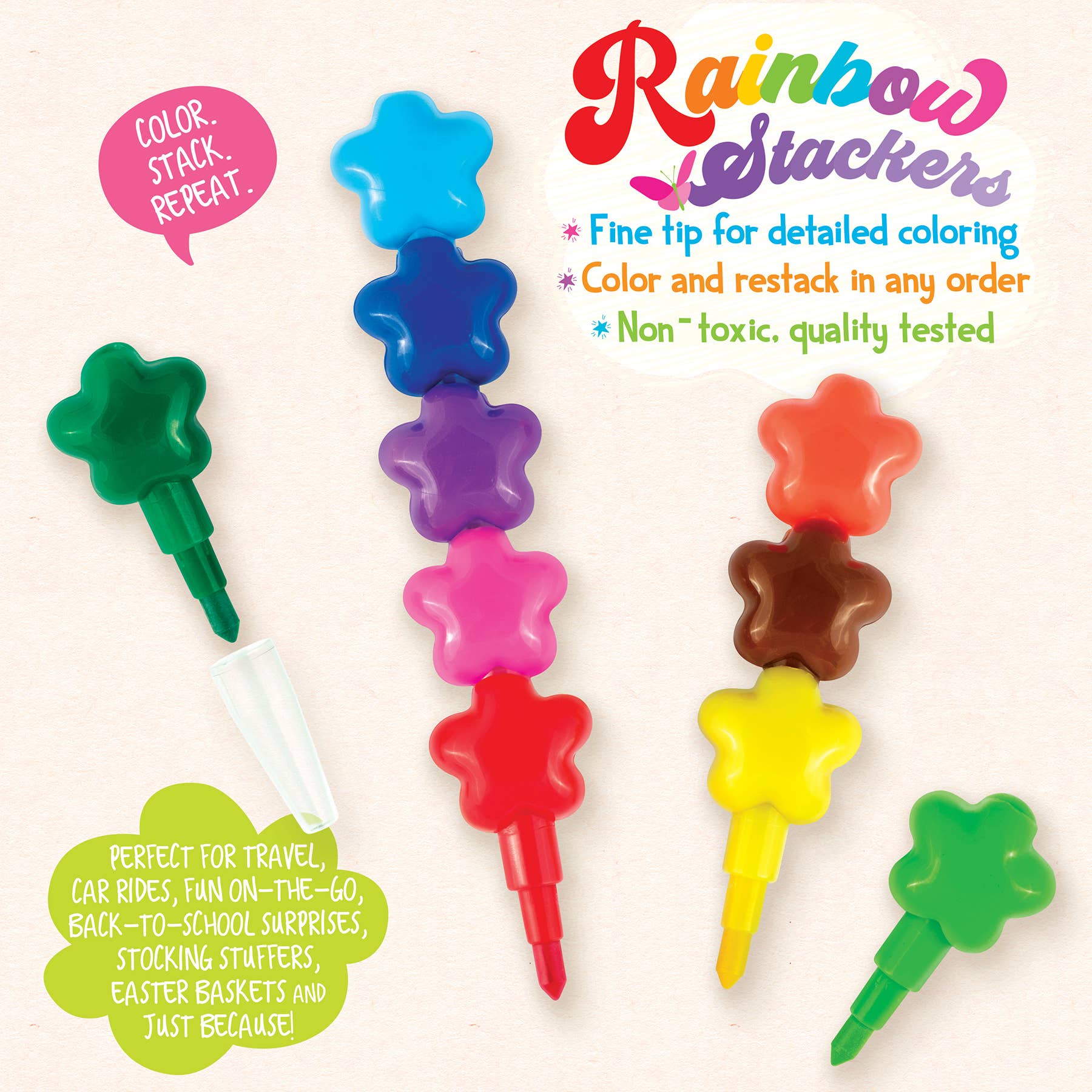 Little Book of Big Fun & Rainbow Stacker – Creative Gift Set for Kids!
