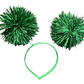 Sparkly pompom headband – perfect for color war and camp, 2025 trend, five colors
