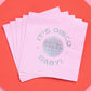 “Cocktail Hour, Activated” 🍸 Disco Paper Cocktail Napkins by xo, Fetti