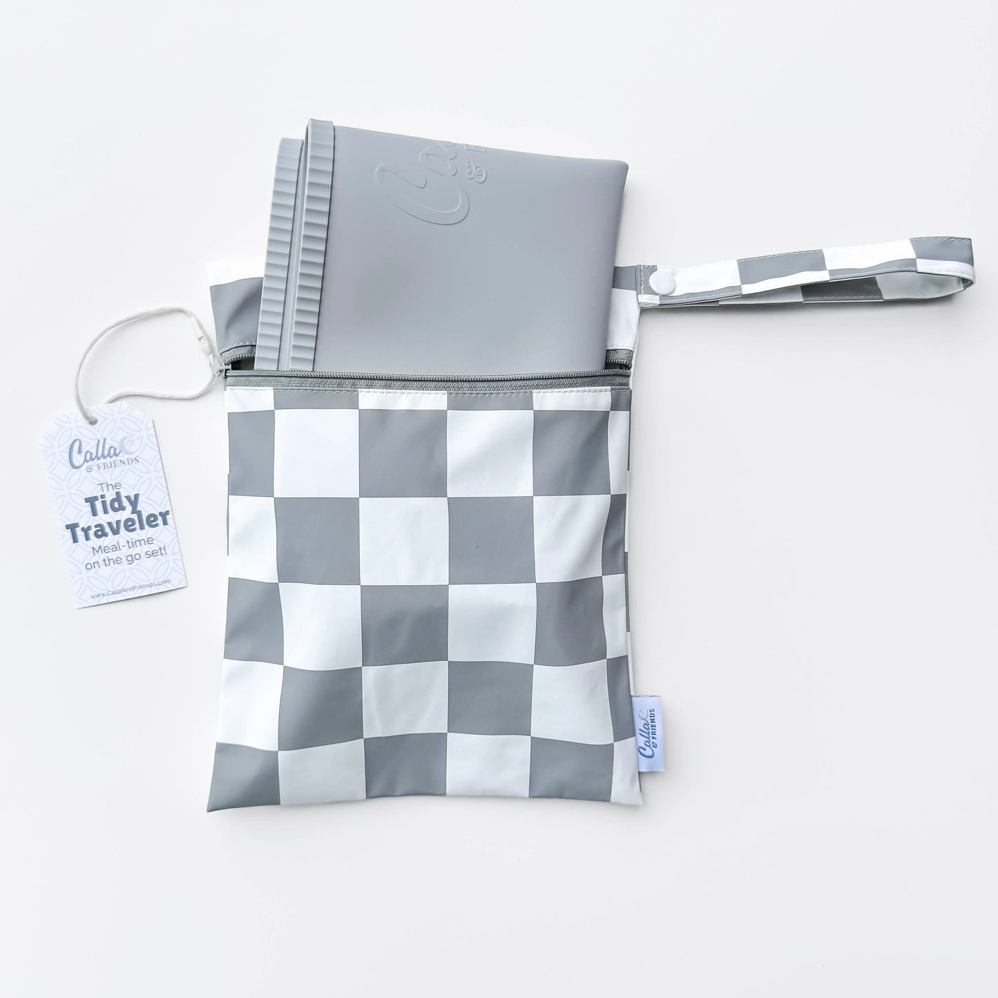 "Tidy Traveler" 🍽️ Slate Blue Brush Stripe Placemat Set by Calla & Friends