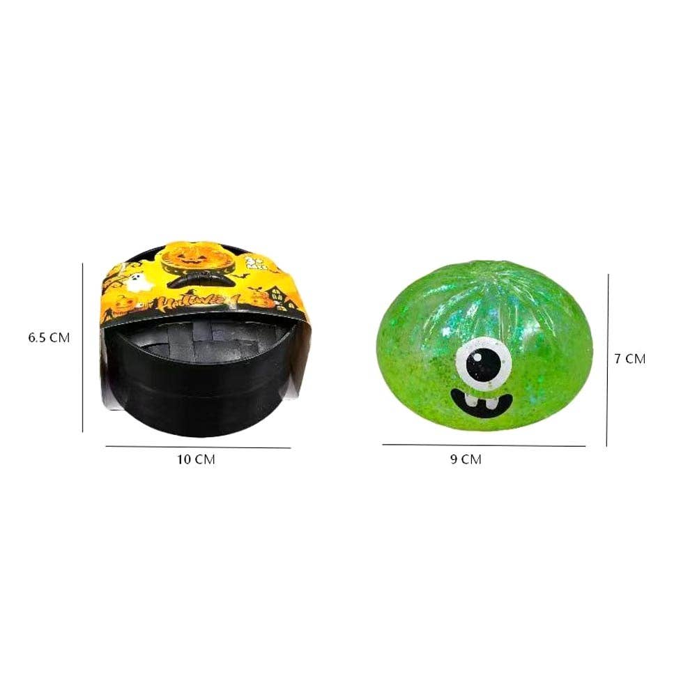 12PCS - Halloween Glitter Steamed Bao Bun Dumpling Squeeze Squishy Stress Relief Toy