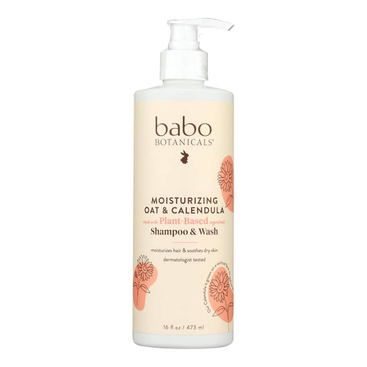 "Oat-So-Gentle" 🛁 Babo Botanicals Oatmilk Baby Shampoo & Wash (16oz)